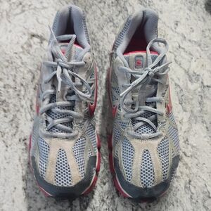 Nike Gray and Red Athletic Shoes